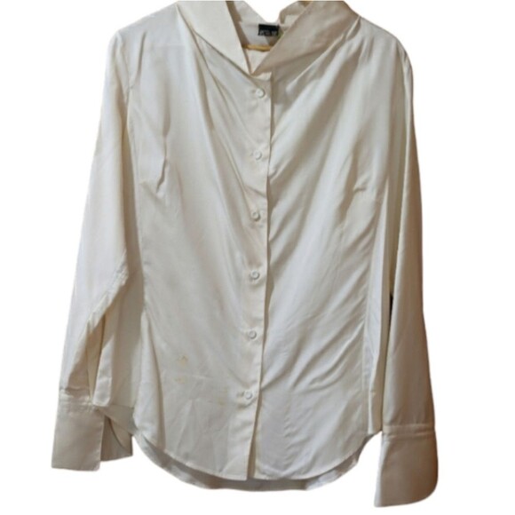 GianFranco Ferre Oprah Winfrey Owned Round Neck Long Sleeve Blouse LG 46 - Picture 1 of 16